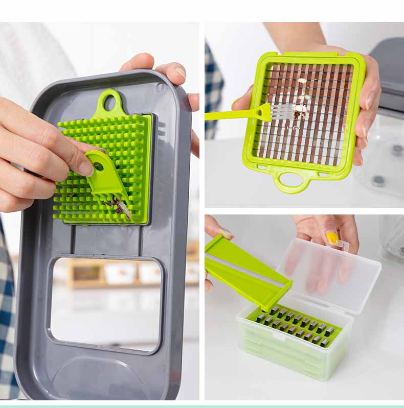 22-in-1 Kitchen Handheld Vegetable Chopper – Manual Food Cutter & Slicer